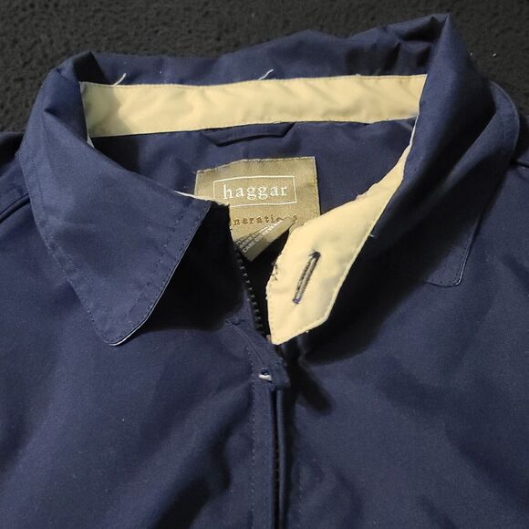Haggar Generations Mens Jacket Blue Size XL 100% Polyester Long Sleeve Zip Up - Picture 10 of 12